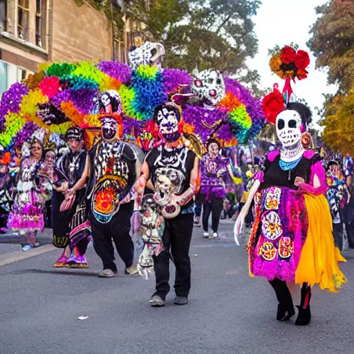 Prompt: day of the dead parade