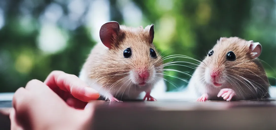 Image similar to Hamster wearing VR bokeh