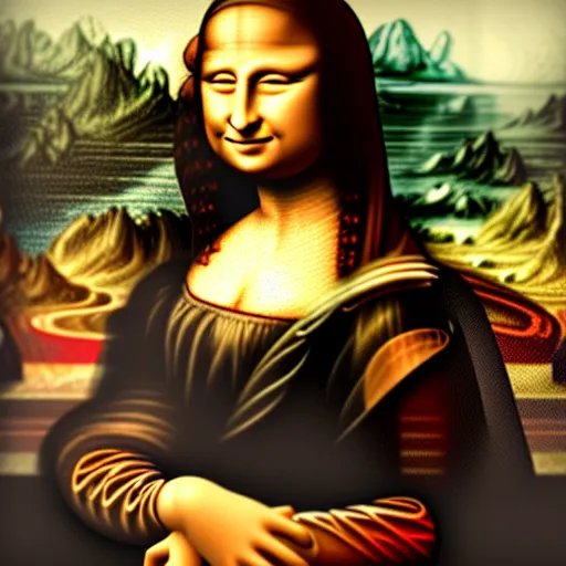 Image similar to portrait of the mona lisa, photorealistic, 4 k