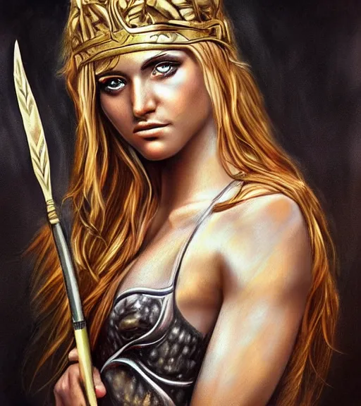 Prompt: drawing of the beautiful greek goddess aphrodite, arrow warrior, fantasy art, hyper realistic, amazing detail, in the style of robert rutkowski