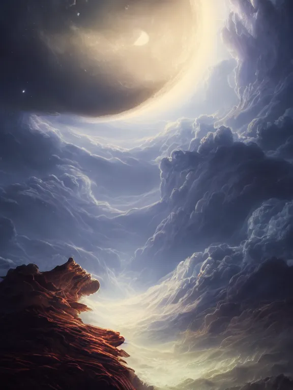 Prompt: photo of 8k ultra realistic crescent moon surrounded by swirling clouds and dramatic lighting, moon beams, full of colour, cinematic lighting, battered, trending on artstation, 4k, hyperrealistic, focused, extreme details,unreal engine 5, cinematic, masterpiece, art by Peter Mohrbacher