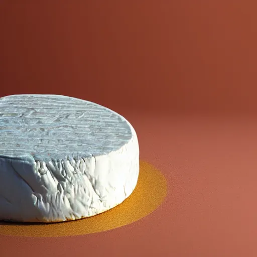 Image similar to an ultra - realistic photograph of a cheese in a middle of nothingness
