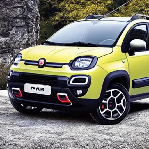 Image similar to fiat panda turned into a crossover