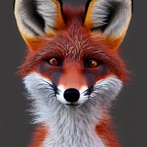 Prompt: a highly detailed photographic render of a fox , beautifully lit, ray traced, octane 3D render,