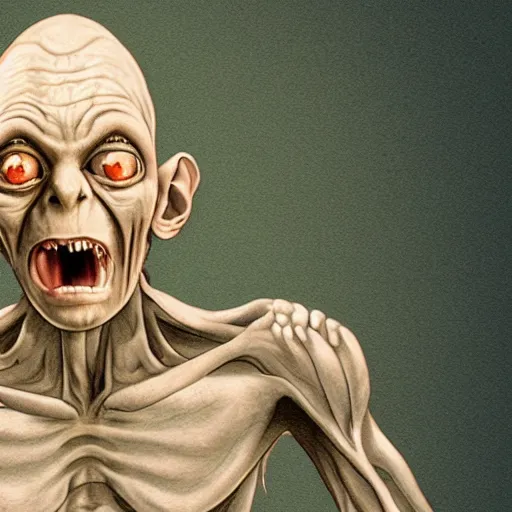 Prompt: x - ray of gollum