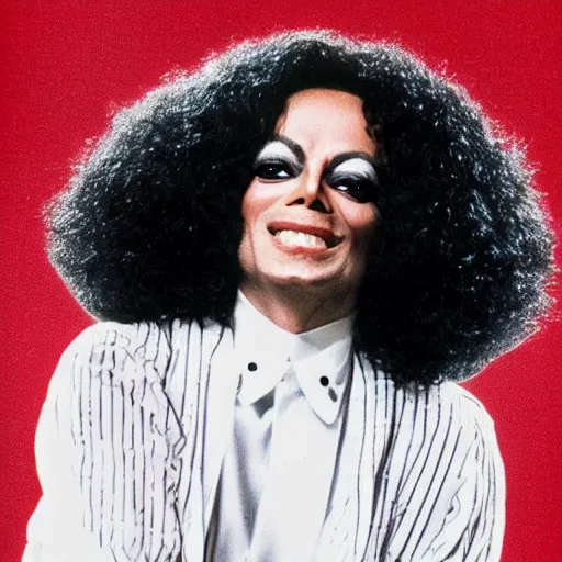 Image similar to diana ross mixed with michael jackson