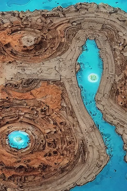 Image similar to Atlantis on Mars, hidden city