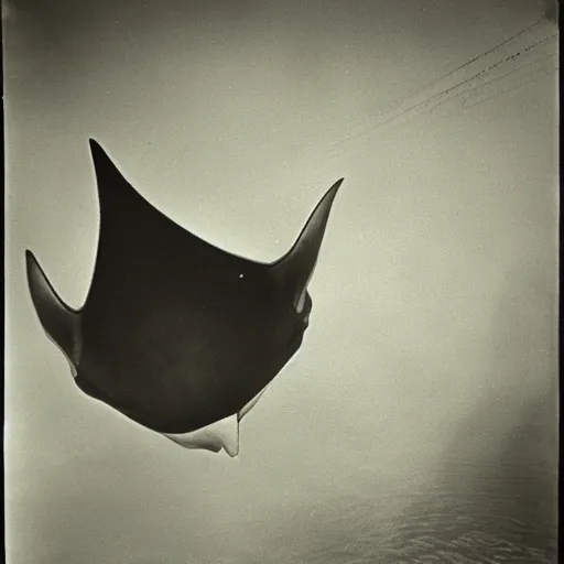 Prompt: a manta ray photographed by man ray, 1 9 3 0 s