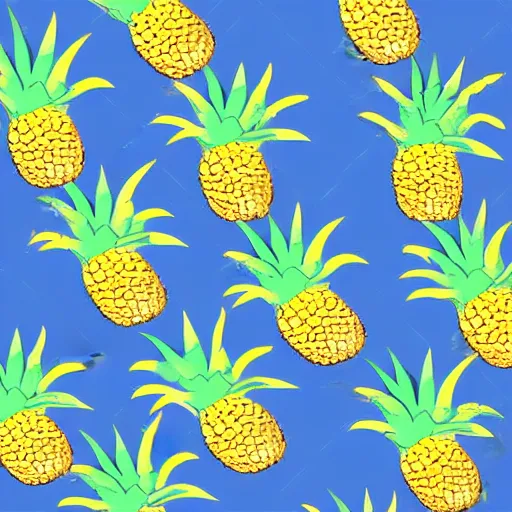 Image similar to cute cartoon octopus camouflaging as a pineapple