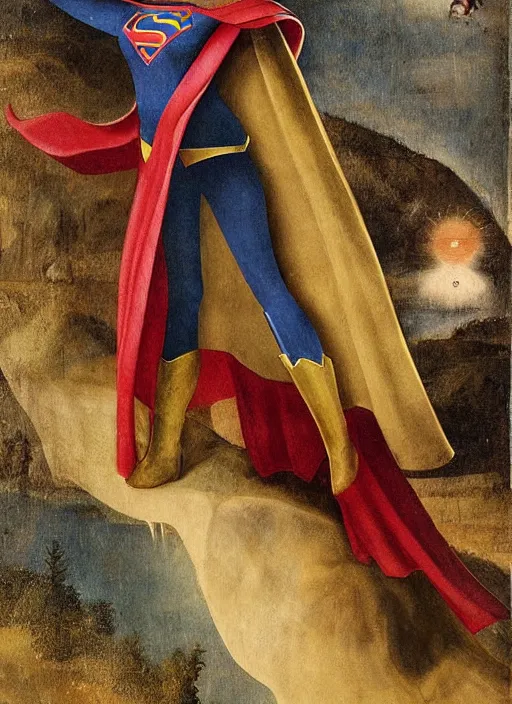 Image similar to greta thunberg as supergirl painted by hieronymus bosch, detailed digital art, trending on Artstation