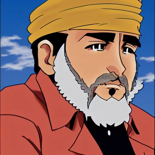 Prompt: fidel castro anime