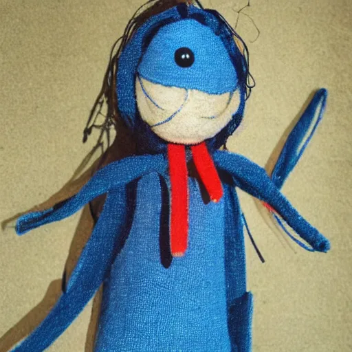 Image similar to a real person as a string puppet