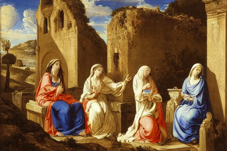 Image similar to the three marys at the sepulchre, giovanni battista gaulli