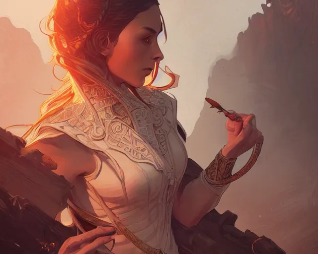 Image similar to photography of olivier bonhomme, deep focus, d & d, fantasy, intricate, elegant, highly detailed, digital painting, artstation, concept art, matte, sharp focus, illustration, hearthstone, art by artgerm and greg rutkowski and alphonse mucha