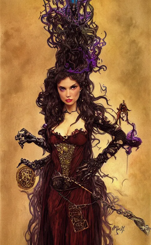 Image similar to full length portrait of a woman who is a mix cookie monster and taylor swift, sorcereress using dark seduction magic, d & d, medieval, fantasy, royo, klimt, miro, vallejo, frazetta, alphonse mucha, greg rutkowski, whealan