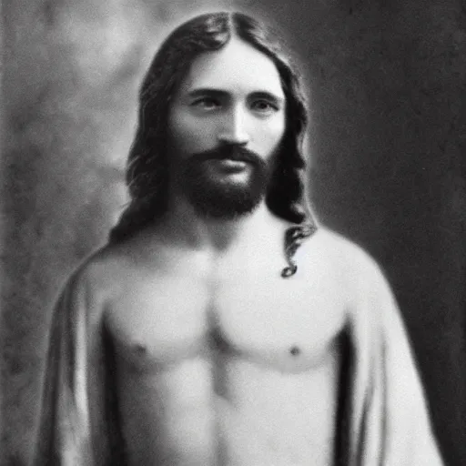 Prompt: Ancient photograph of Jesus Christ.