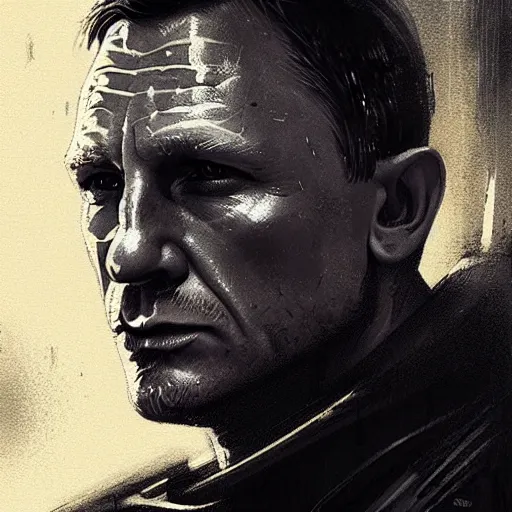 Image similar to portrait of a daniel craig by greg rutkowski, jedi knight, he is 3 5 years old, star wars expanded universe, wearing imperial gear, highly detailed portrait, digital painting, artstation, concept art, smooth, sharp foccus ilustration, artstation hq