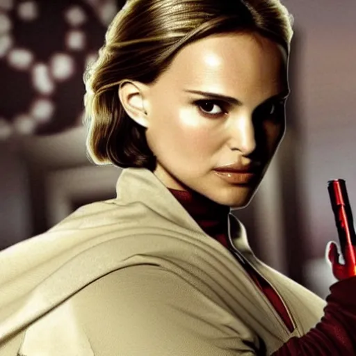 Prompt: Natalie Portman as a Jedi, Highly Detailed