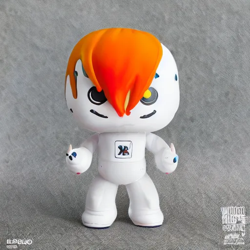 Image similar to an all white art vinyl figure, in the style of kidrobot, sket - one x iamretro, kenny wong x pop mart, space molly, frank kozik, guggimon, studio lighting, subsurface diffusion