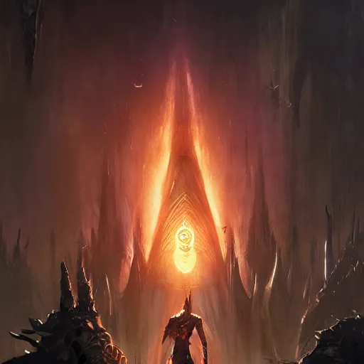 Image similar to violet eye of sauron by greg rutkowski