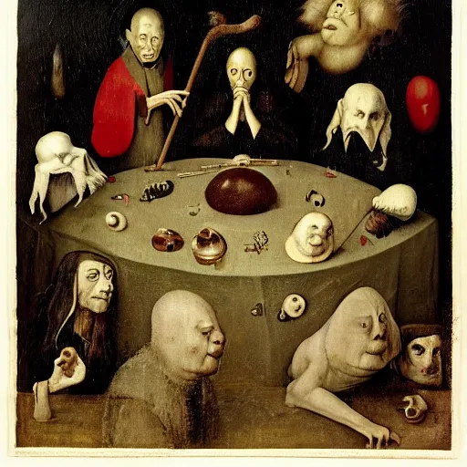 Prompt: rolling stones by hieronymus bosch