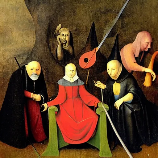 Image similar to a lister celebs painting by hieronymus bosch