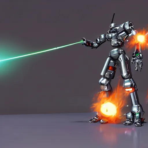 Prompt: cartoon render of an incredibly powerful steel mechabot with poison lasers and unpiercable armor