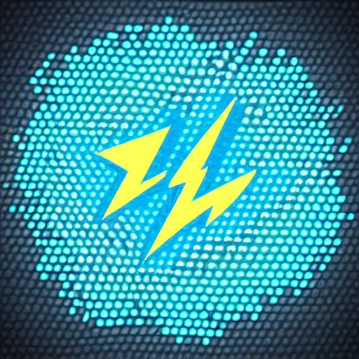 Prompt: pixel art, lightning bolt icon, minimalist, yellow, cyan