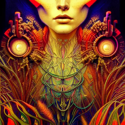 Image similar to extremely psychedelic beautiful brutalist organisms infected by night. intricate, elegant, highly detailed, extremely lifelike photorealistic digital painting, artstation. steichen, gaston bussiere, tom bagshaw, brutalist cyberpunk alphonse mucha. elegant minimalism. anatomically correct. sharp focus. gold with white accents. surreal lush cosmic hallucination