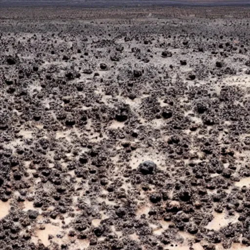 Image similar to apocalyptic desert earth, covered in mysterious black gooey liquid slime