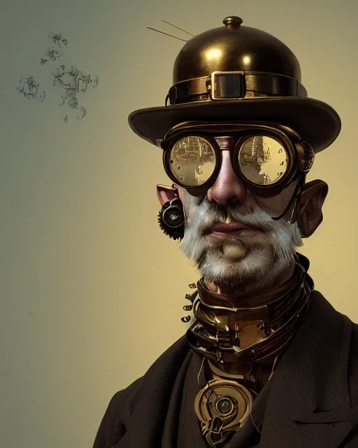 Image similar to epic portrait of victorian man scientist, steampunk, dieselpunk, highly detailed, intricate, symmetry, golden ratio, photorealistic, 8 k, hd rendering, unreal engine 5, very sharp details, by rutkowski and stalenhag