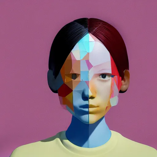 Image similar to abstract 3d female portrait age five by james jean and Jason Chan, rendering, redshift, octane