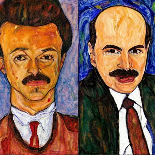 Prompt: A painting of Dr. Phil in the style of an egon schiele painting