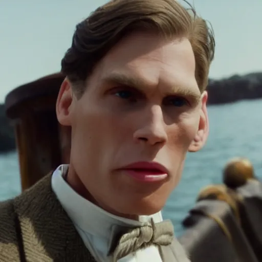 Prompt: Live Action Still of Jerma in Titanic (film), real life, hyperrealistic, ultra realistic, realistic, highly detailed, epic, HD quality, 8k resolution, body and headshot, film still