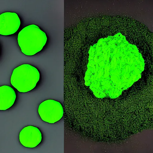 Image similar to gobs of thick green slime strands