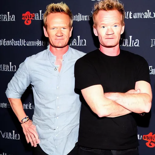 Image similar to gordon ramsay and neil patrick harris,