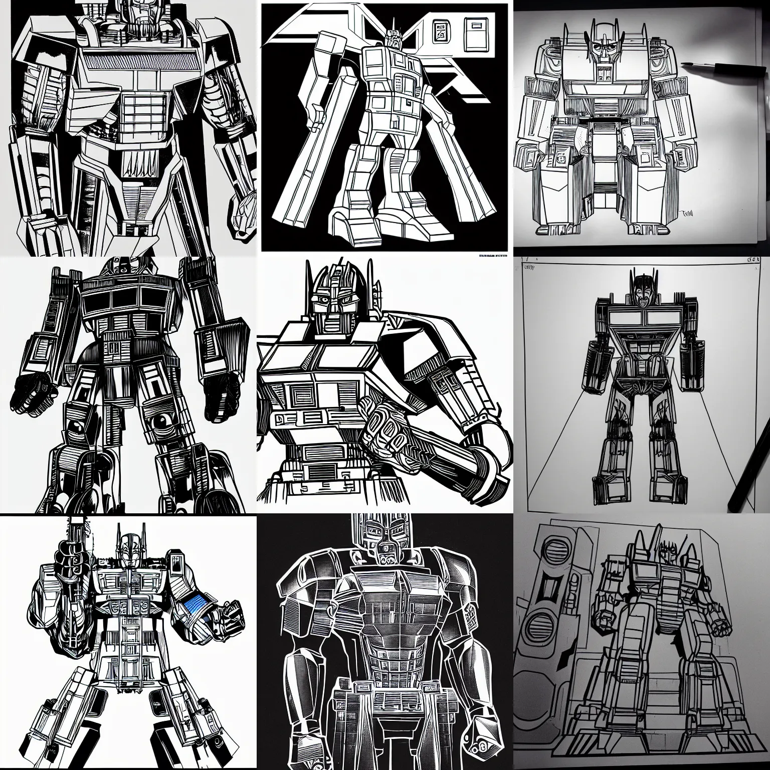 Step 7 : Drawing Optimus Prime Transformers Tutorial for Kids | How to Draw  Step by Step Drawing Tutorials