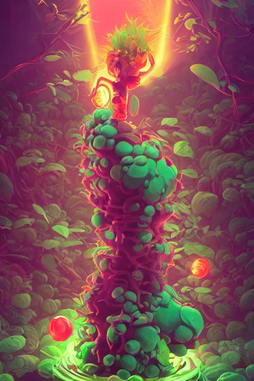 Image similar to roots cactus sushi cristal smurf ghost creature animal sushi cristal very big eye roots cactus elemental flush of force nature micro world fluo fishscale, behance hd by jesper ejsing, by rhads, makoto shinkai and lois van baarle, ilya kuvshinov, rossdraws radiating a glowing aura global illumination ray tracing hdr