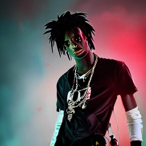 Image similar to playboi carti as a vampire digital art 4 k the detailed super realistic