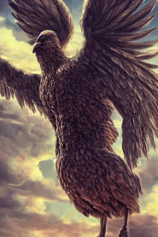 Prompt: big-bird as a Titan from Attack on Titan oil on canvas intricate portrait 8k highly professionally detailed HDR CGsociety