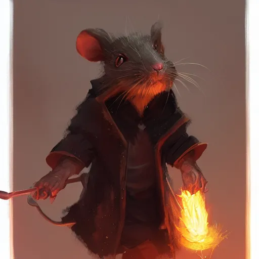 Prompt: a wizard rat, by greg rutkowski, digital art, realistic painting, dnd, character design, trending on artstation