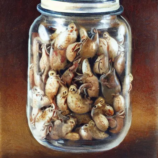 Image similar to a jar with pickled rats