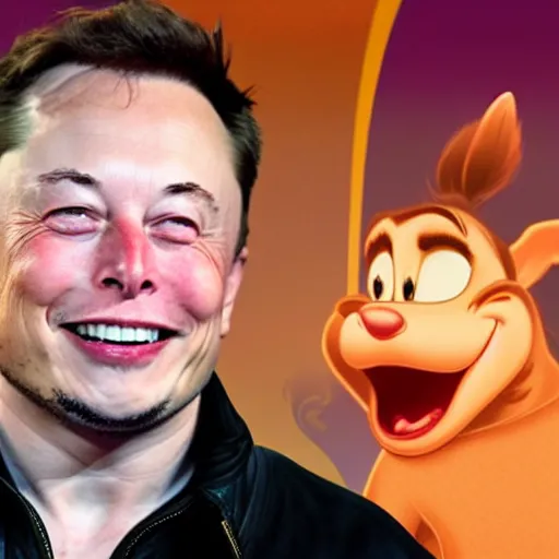 Prompt: elon musk as a disney character