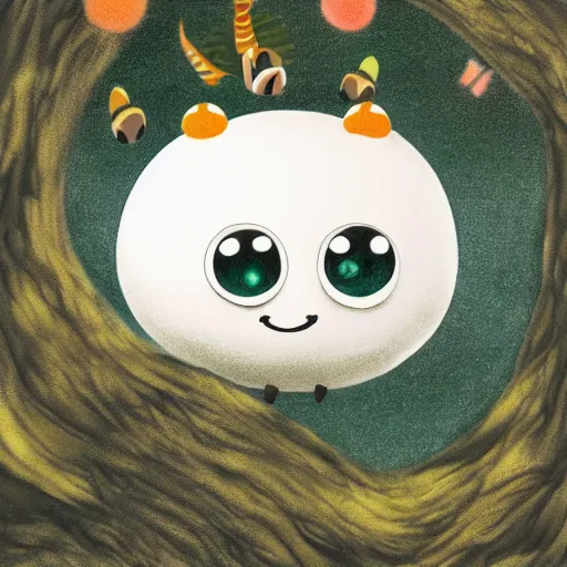 Prompt: A cute little monster in a misty forest art style by Mariko Mori, 4k, 8k