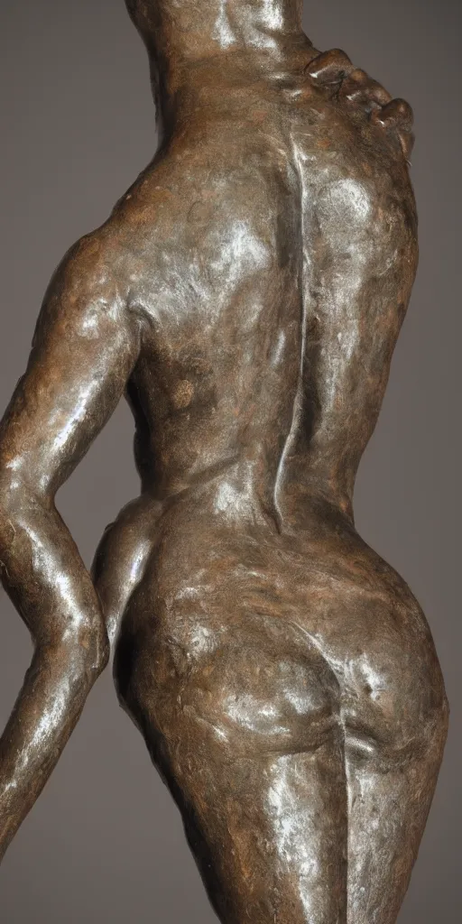 Prompt: detailed photo of old iron patina statue of most famous woman, full body portrait, various bending poses, photorealism, intricate detail, museum diffuse lighting