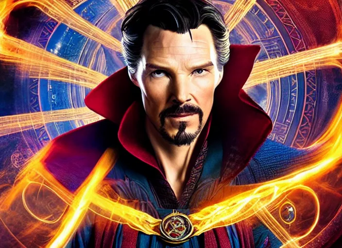 Image similar to A very high resolution image of Doctor Strange from the Marvel poster for the new movie