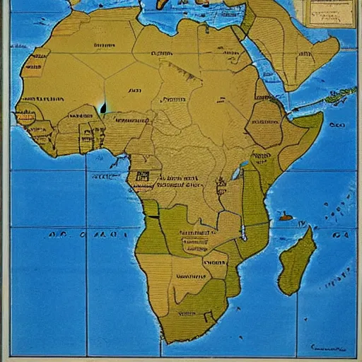 Image similar to early exploratory map of Africa