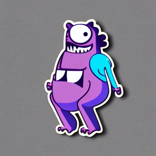 Image similar to cute monster skateboarding, sticker art, cronobreaker, beeple