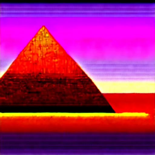 Image similar to ancient egyptian structure, retrowave epic art, trending on art station