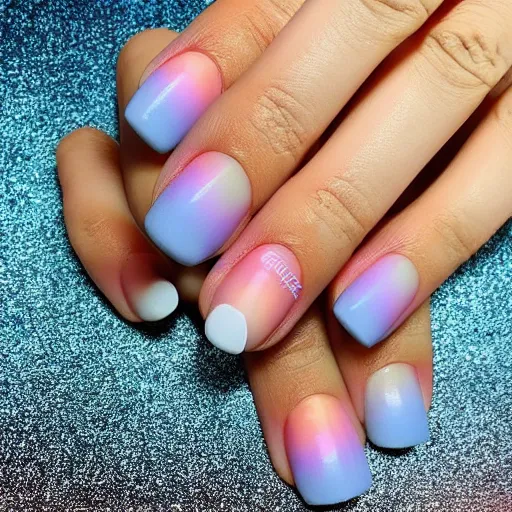 Image similar to Aesthetic Ombre Nail Art, Almond Shaped Nails